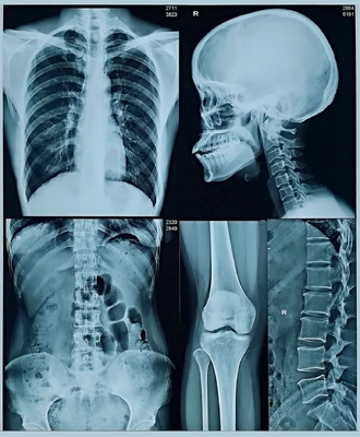 film sec médical de représentation de transparent de 25cm x de 30cm de film thermique bleu d'ANIMAL FAMILIER pour l'hôpital